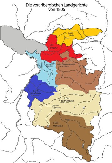 Vorarlberger Landgerichte um 1806 image-37201
