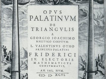 44. Titelseite des Buches 'Opus Palatinum' (Lehre der Winkelberechnung) image-5628