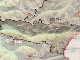 Karte Klostertal Berge Pässe (beschriftet) image-58398