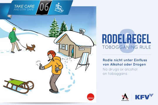 06. Rodle nicht unter dem Einfluss von Medikamenten, Alkohol oder Drogen