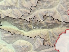 Karte Klostertal Talschaften (beschriftet) image-58392