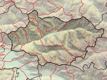 Karte Großes Walsertal Relief Gemeinden image-48402