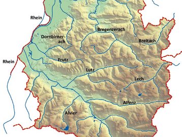 Karte Vorarlberg Flüsse image-50511