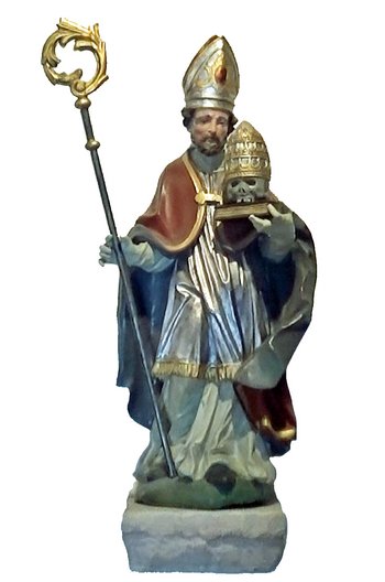 Statue des Hl. Gehards im Burgrestaurant Gebhardsberg