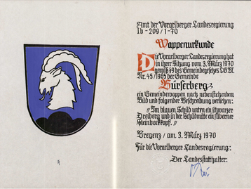 Wappenurkunde Bürserberg image-84398