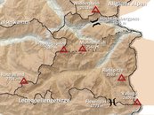 Karte Tannberg Gebirge Berge Pässe (beschriftet) image-58866