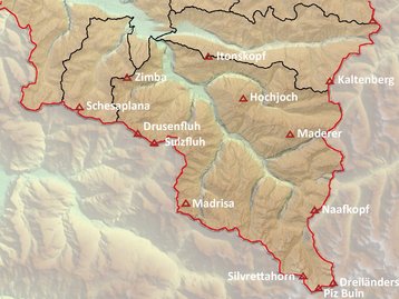 i. Karte Montafon Berge (beschriftet) image-48326