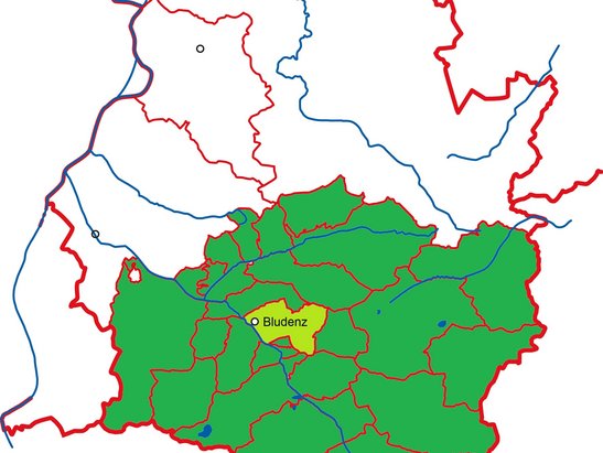 i. Vorarlbergkarte Gemeinden Bezirk Bludenz image-48013