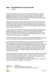Sage: Das Mütterlein mit dem Spinnrad Sage: Das Mütterlein mit dem Spinnrad