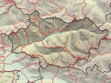 Karte Großes Walsertal Relief Berge Pässe image-48399