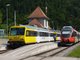16. Montafonerbahn und ÖBB-Garnitur am Bahnhof St. Anton image-5900