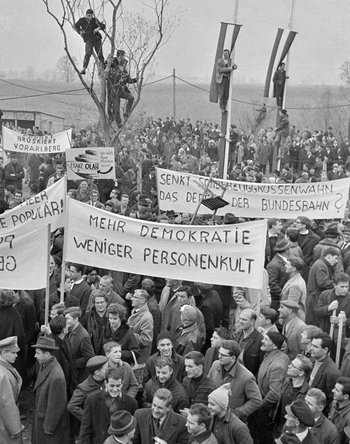 Demonstration vom 21. November 1964 in Fußach