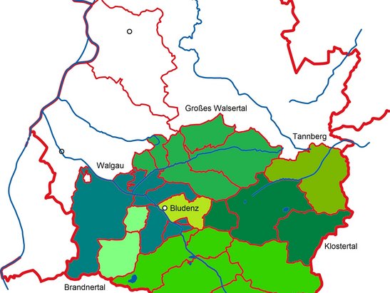 j. Vorarlbergkarte Talschaften Bludenz image-48014